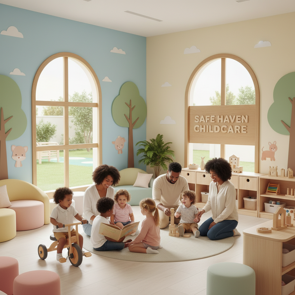 Kids' bedroom play area with soft toys preschool programs near me